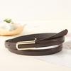 Ceinture Femme en Cuir Synthétique Boucle en U Ceinture de Taille Réglable Couleur Unie Robe Chemise Hauts Ceinture de Taille Accessoire Vêtement