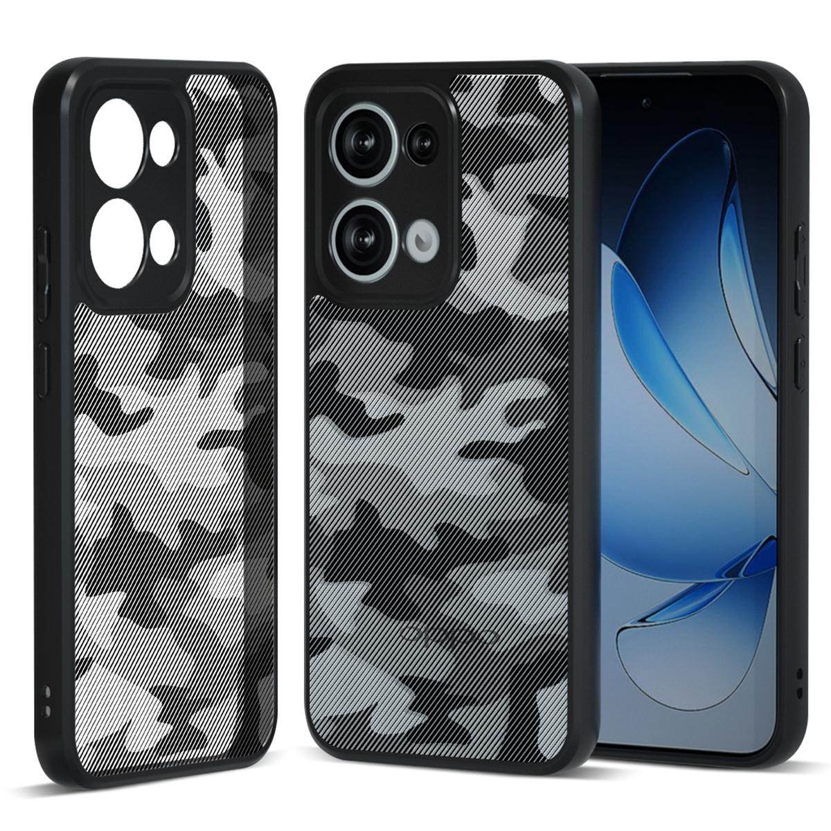 

IBMRS для Oppo Reno13 5G (Глобальный) Чехол ТПУ+ПК Сверхпрочный Ударопрочный Чехол для Телефона Защита Камеры Artistic Camouflage