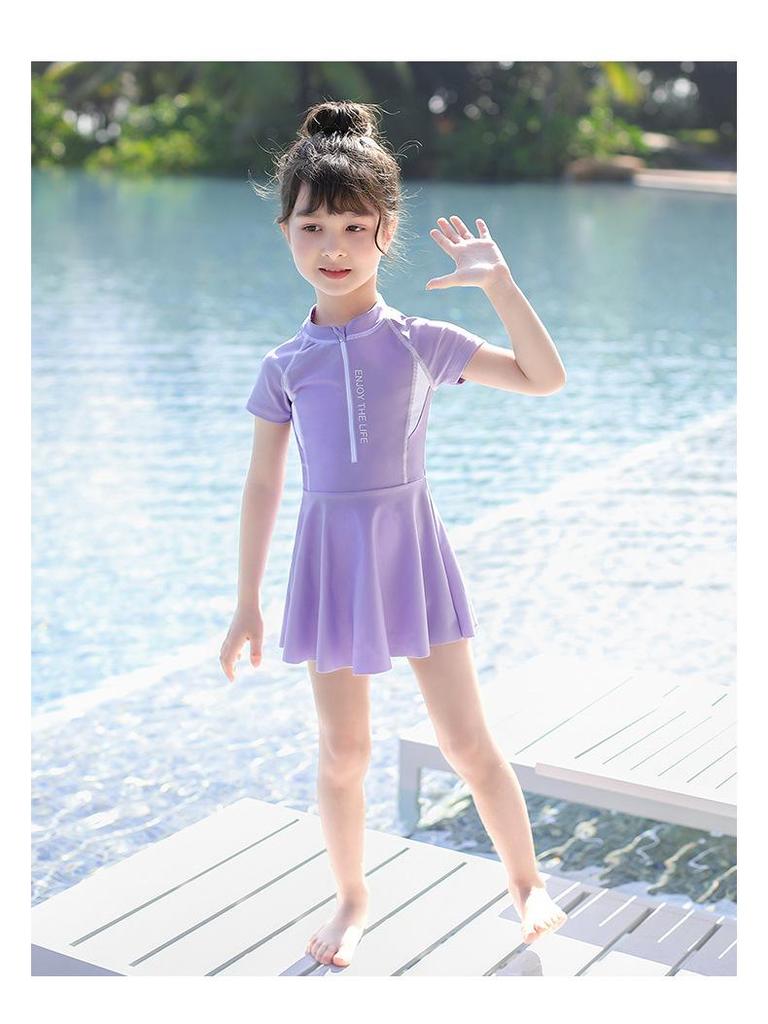 2025 Summer Kids One-Piece Swimsuit for Girls: Sizes Small, Medium, Large