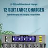 LiitoKala Lii-S12 12-Slot Battery Charger for 18650/21700/9V Batteries