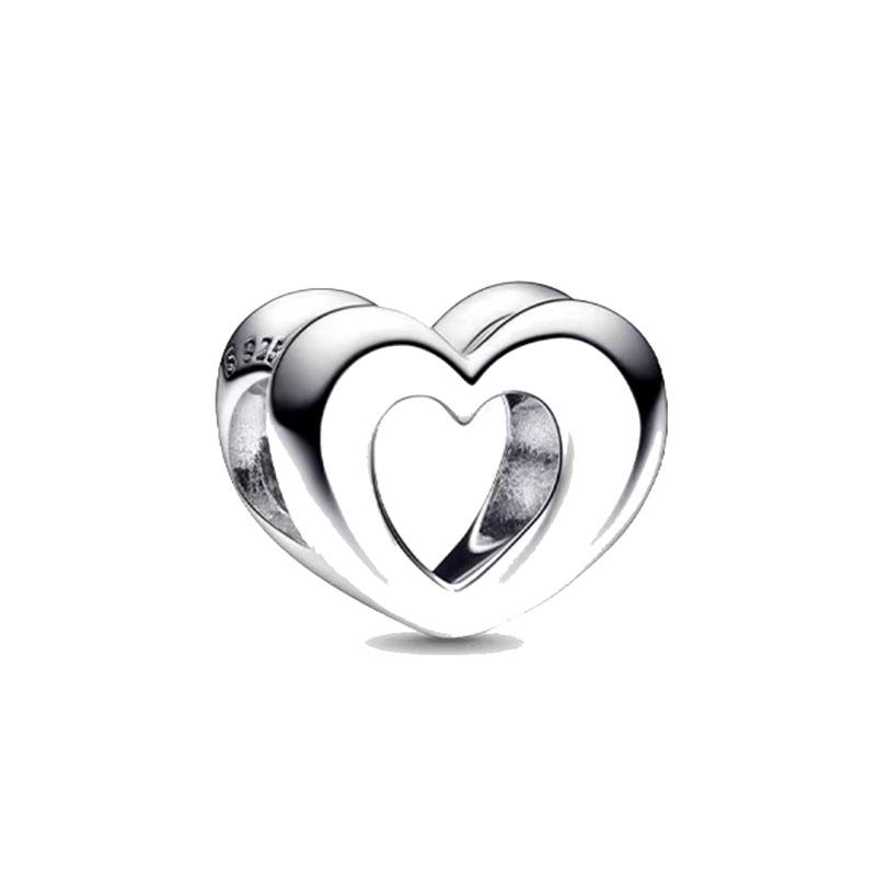 New Originalcopper Love Heart Bird Butterfly Beads Flower Charms Fit Bracelet Necklace Women Diy Jewelry
