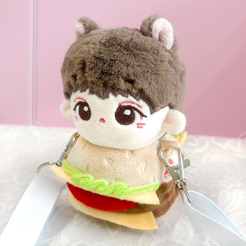 [Plush Bag][Plush Clothes] Stuffed Animal Kigurumi [Hamburger] with Shoulder Strap for 10-15cm Plush Toys [Product]