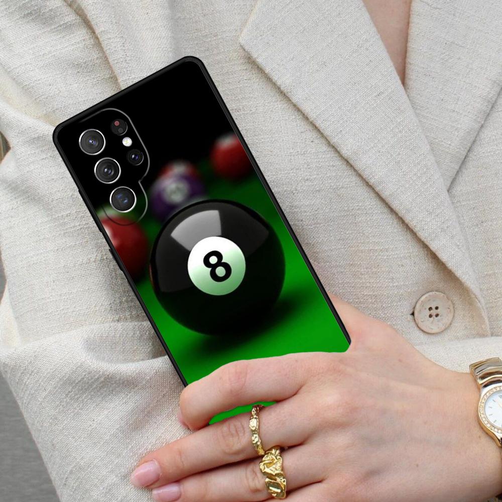 Billiards Snooker 8 Ball SOFT Cell Phone Case for Samsung Galaxy S26 Ultra S25 S24 S23 S22 S21 S20 Note10 Cover