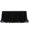 Tulle table skirt high-end gold-rimmed mesh wedding New Year's party decoration hotel supplies mesh table skirt table cover