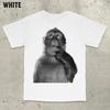 Funny Monkey Sakura Print Cotton TShirt Cute Japanese Style Graphic Tee Soft Casual Streetwear Top for Summer