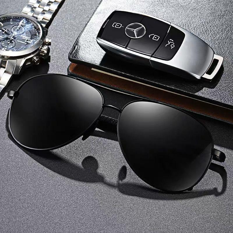 High Quality Men'S Polarized Sunglasses Fishing Retro Sunglasses Color Changing Day And Night Night Vision Glasses Toad