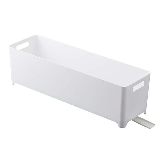 Yamazaki Jitsugyo Slim Drainer Basket Long White W55.5 x D16.4 x H16cm Tower Drainer Basket 4314