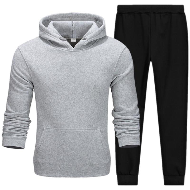 Men's Casual Sports Hoodie Set 2024 with Heart Rate Print