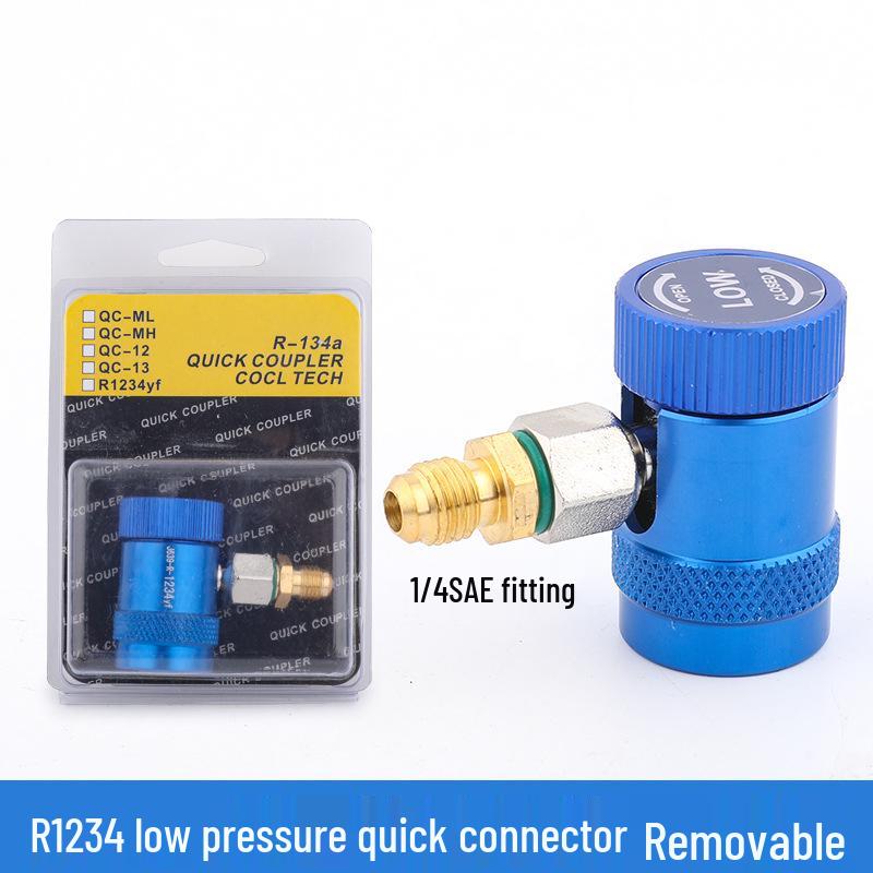 Adjustable R134a Refrigerant Quick Coupler for Car A/C - High/Low Pressure Charging Tool