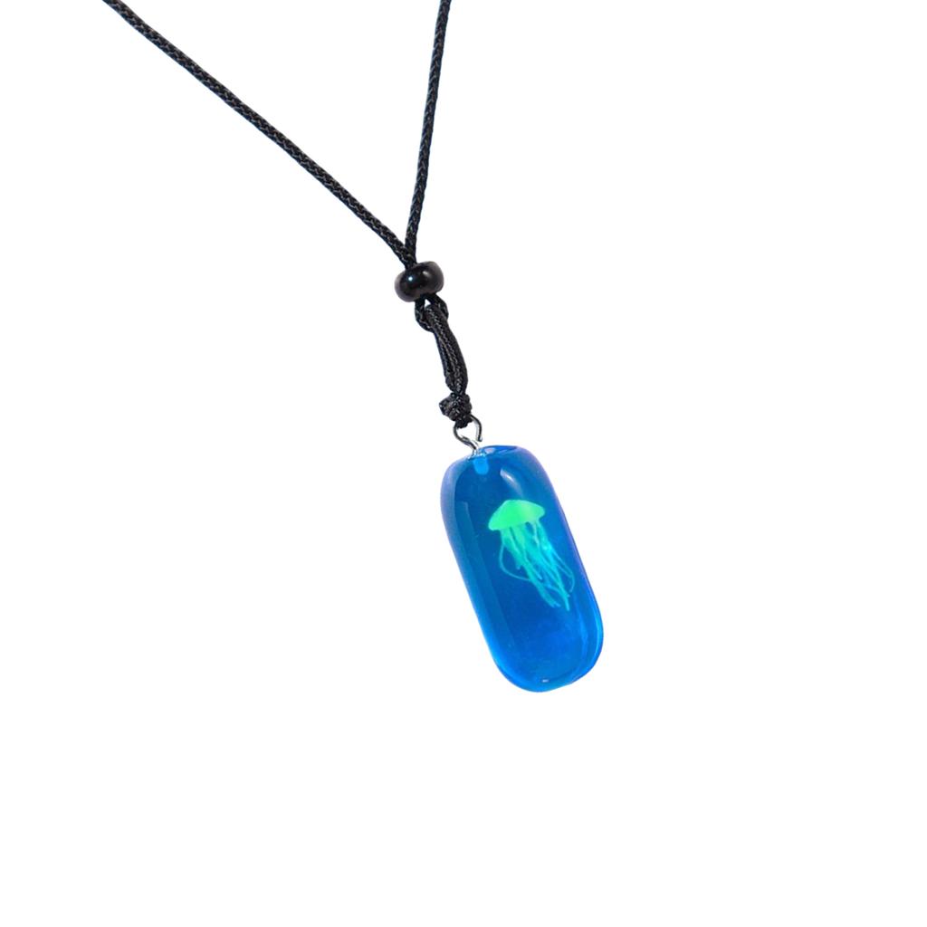 Multipurpose Glowing Jellyfish Pendant Necklace Featuring Luminous Designs Accessory for Unique Ocean Inspired Styles