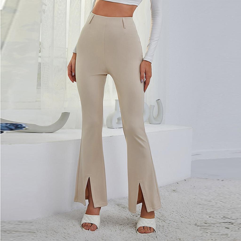 Pantaloni de modă Femei Active cu talie înaltă Pantaloni de jogging largi Pantaloni evazați Split Pentru Femei