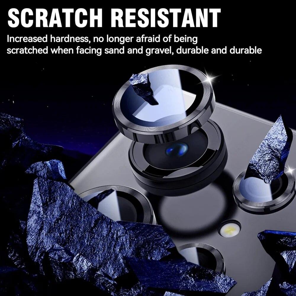 Metalllinsenhülle für Samsung Galaxy S24 S22 S23Ultra Hülle Aluminiumlegierung Metalllinse Glasring Kameraschutzhülle