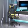 Vidaxl Gaming Chair, with Massage, Black-Light Green, Fabric