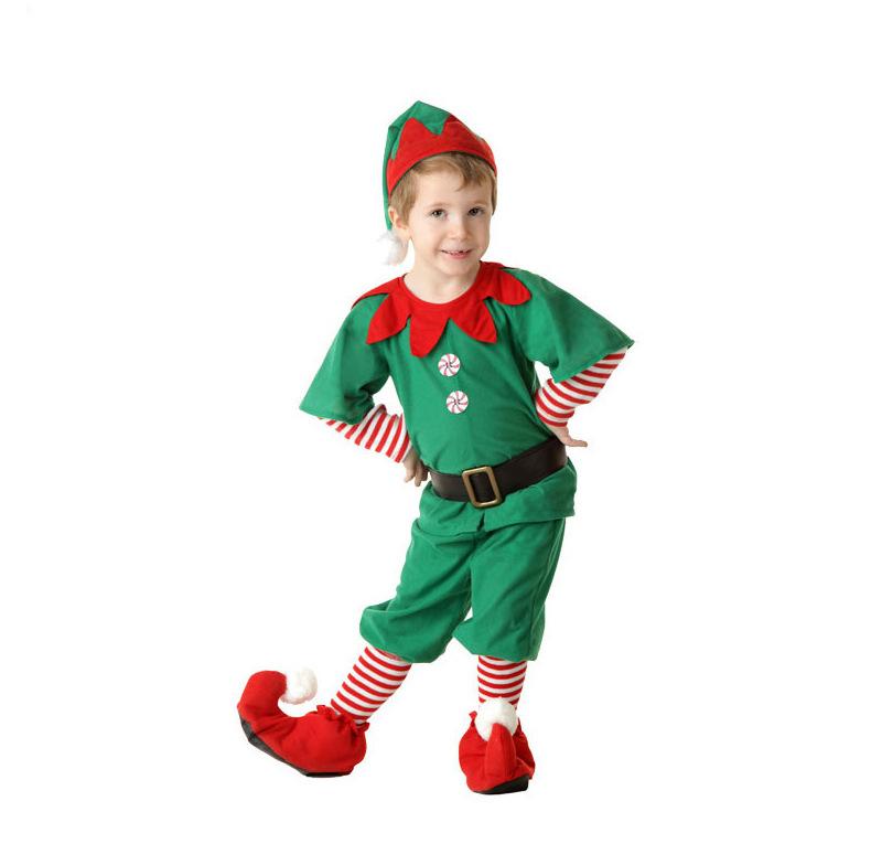 

Рождественский костюм Рождественский эльф Костюм для выступления Новый Взрослый Детский Семейная одежда Adult 160cm