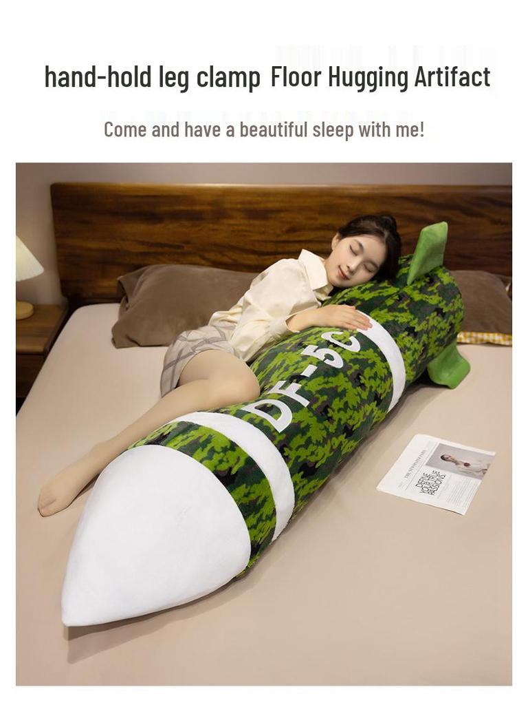 Extra-Large Dongfeng Missile Plush Pillow for Sleeping, Sofa, or Backrest - Perfect Gift for a Boyfriend