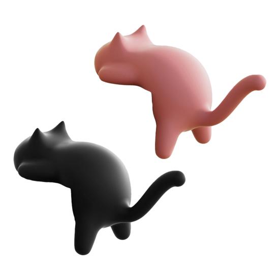 Niedliche Katzen Schreibtischkantenhaken Bohrerfreie Tischkantenaufhänger Kätzchenhaken Schreibtisch-Organizer Haken für Schlüssel Taschen Kopfhörer