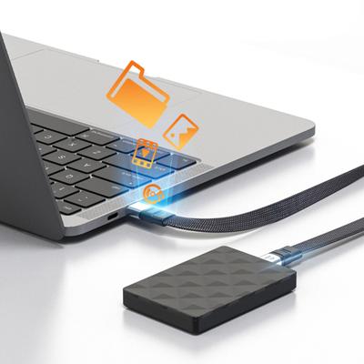 240W USB C To USB C Charging Cable Flat Nylon Cord Data Sync Charging Cord Efficient Type C Cord Fast For Phone 15 Pad