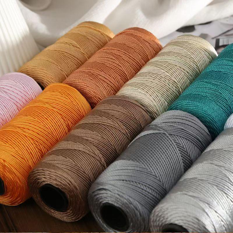 Ice Silk Three-Strand Yarn for Crochet Bags, Hats, Seat Cushions, Bottle Sleeves, and Slippers