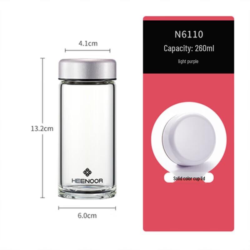 Heenoor N-6110 Single-Layer Borosilicate Glass Office Water & Tea Cup