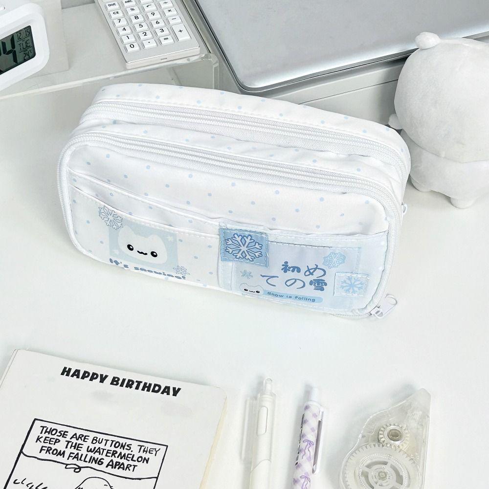 Große Kapazität Federtasche Kawaii Katze Schreibwarentasche INS Stil Federmäppchen Schüler