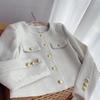 Fall Spring Women Cardigan Coat Single Breasted Long Sleeve Solid Color Loose OL Commuting Style Dating Shopping Jacket