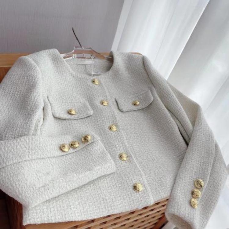 Fall Spring Women Cardigan Coat Single Breasted Long Sleeve Solid Color Loose OL Commuting Style Dating Shopping Jacket
