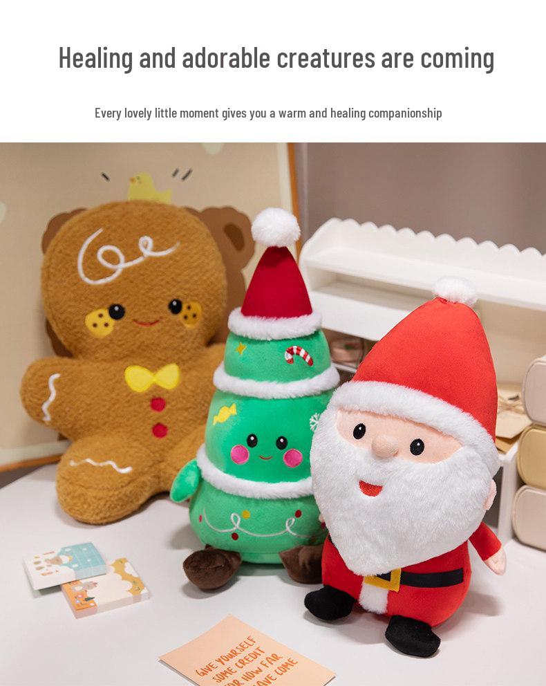 Plyšová bábika Santa Claus a sobovia Vianočná dekorácia Darček