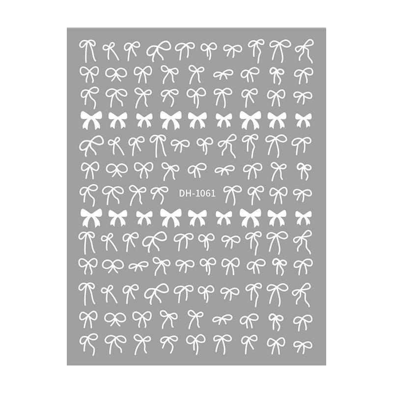 Redanco3D Cartoon Bow Nail Stickers with Gold & Silver Hot Stamping DH-1061