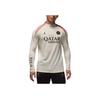 Jordan Fargeblokk Bokstav Slim Fit Høy Hals Langermet T-skjorte Herre Topper Beige FQ2625-111