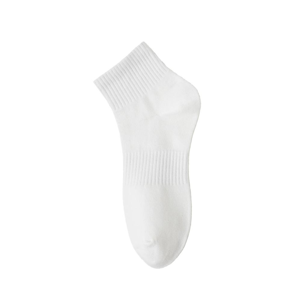 Long-staple Cotton Men's Solid Color Antibacterial Fitted Breathable Cotton Socks for All Seasons, Casual and Breathable Black Socks