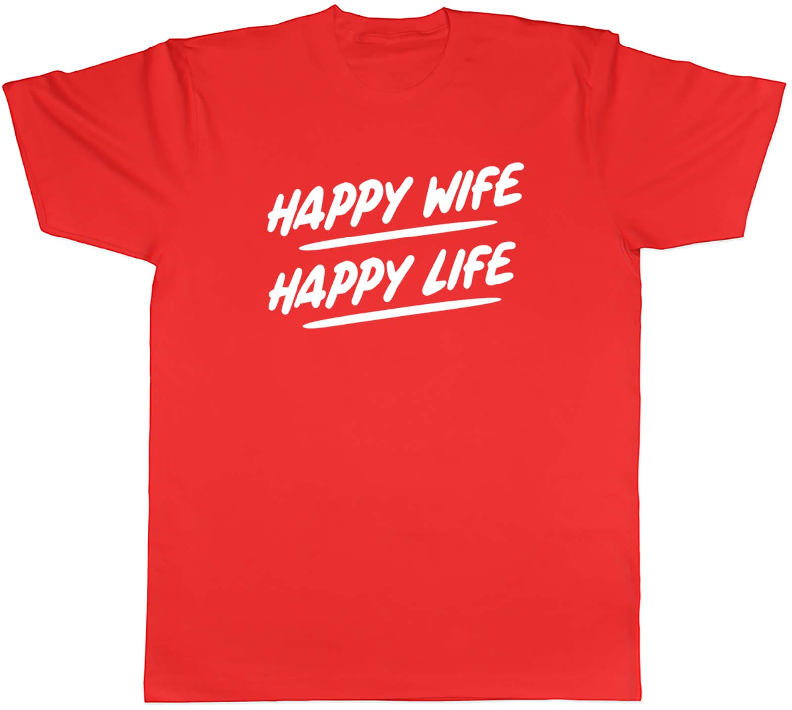 Funny Marriage Unisexs TShirt Happy Wife Happy Life Tee Gift S