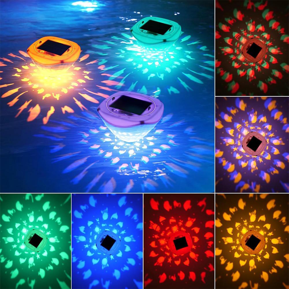3/2/1pcs Solar Powered Swimming Pool Underwater Lantern Fountain Water Float Lamp Decoration Garden Pond LED Floating Lights