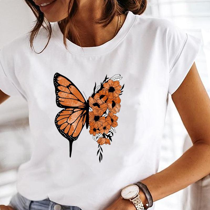 Camiseta con estampado de diente de león para mujer, camiseta de manga corta con estilo bonito de los años 90, ropa informal para mujer, camiseta gráfica a la moda de verano