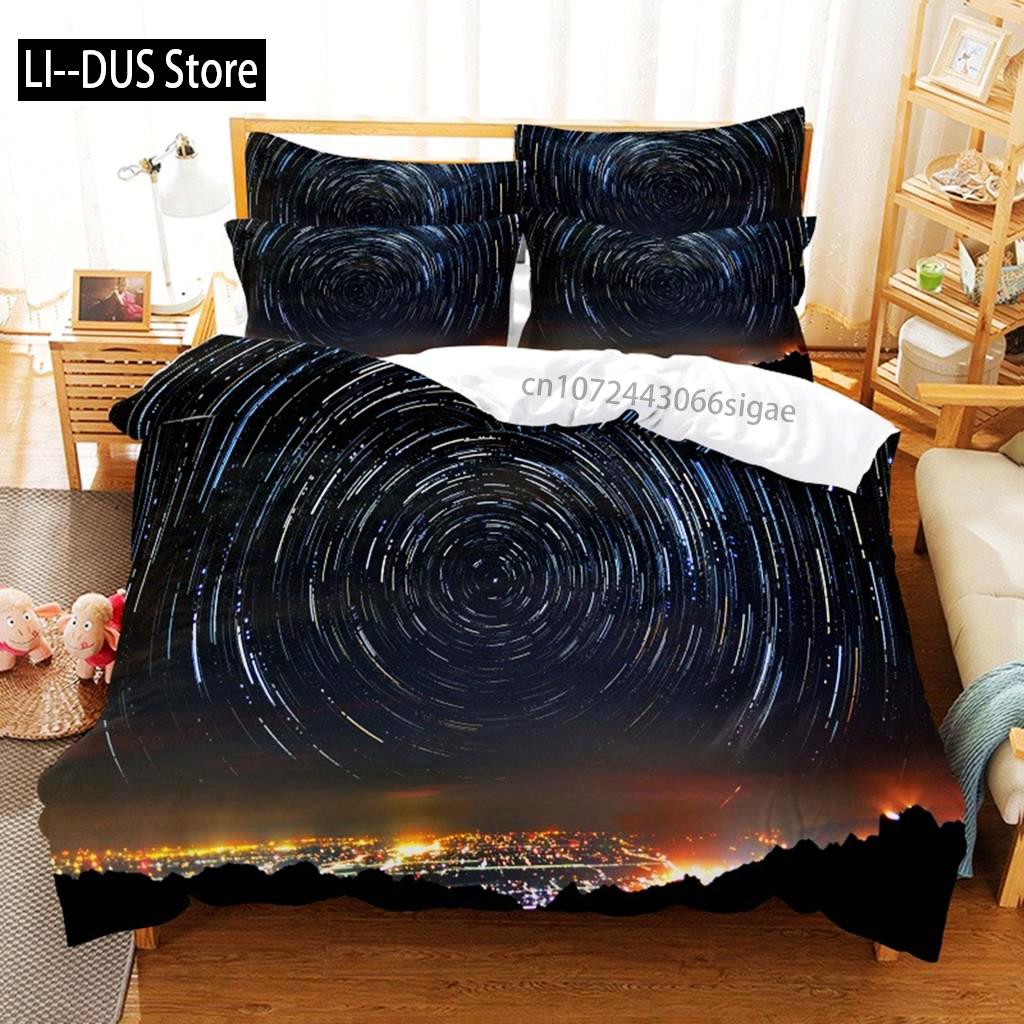 Night View Bridge Bedding Set Duvet Cover Set 3d Bedding Digital Printing Queen Size Bedding Set Fashion Design