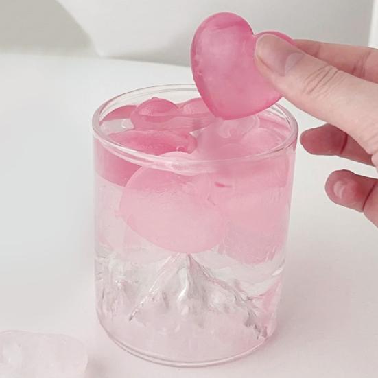 Silicone Ice Cube Tray with Lid Whiskey Diamonds Heart Rose