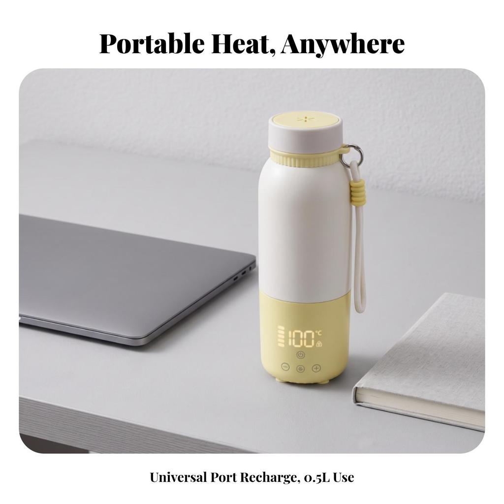 VacuumInsulated Electric Water Cup Universal serial charging port Connection,