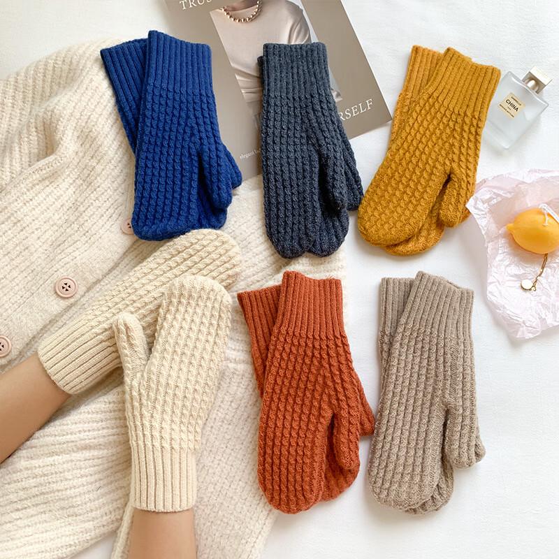 

Pabei Унисекс Зимние Теплые Перчатки Вязаные Косичкой