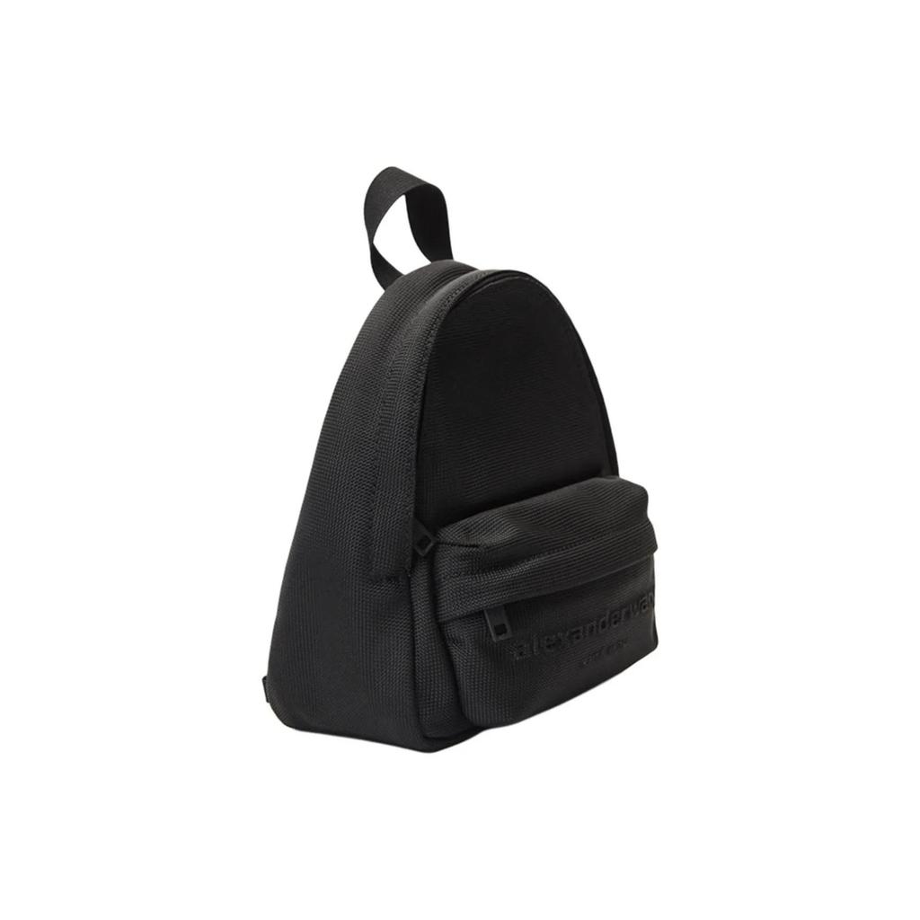 Alexander Wang Alexander Wang Punch Fashion Embossed Logo Canvas Shoulder Crossbody Bag Mini Unisex Couple Style Black