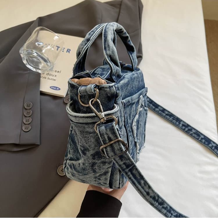 Retro Denim Mini Tote Bag Hand Bag