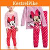 Mickey Minnie Mouse Girls Pajama Set With Cotton Fabric And Warmth For Sleepwear Comfort