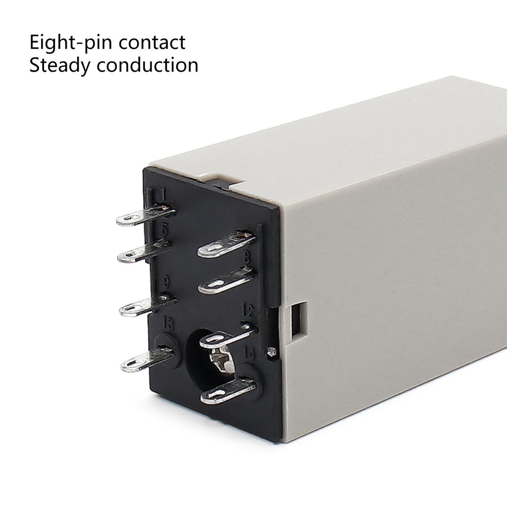 Power On Time Relay Delay Timer With Base Socket 10s Timer Timing Time Relay Power-on Delay Rotary Knob Enduring