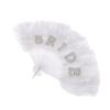 Elegant Bride Pearl Feather Fan Hand Held Bridal Wedding Decoration Folding Fan Single Women Party Supplies Photography Prop