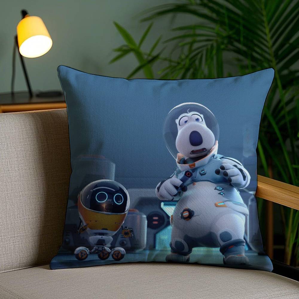 Cute B-Backkom Pillow Case Home Dorm Chair Back Short Plush Double-sided Printing Office Nap Time Cushion Cover