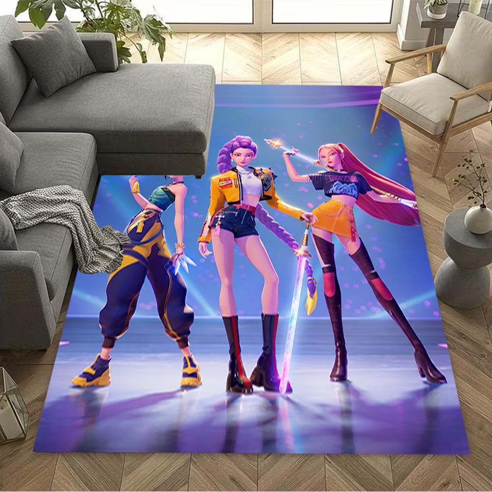 Colorful Fashion Friends Floor Rug Office Rug Perfect for Balcony Kitchen Game Room Hallway Antislip Carpet Anime Office Decor Gift for Festivals