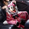 1pc Velvet Pink Minnie Mouse Bedding Throw Blanket Sofa Coverlet Gift Home Decoration Cute Cartoon Character Warm Plush Throw