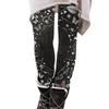 Women's Floral Print Stretch Leggings Casual Pants for Home Wear