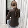 Velvet Bottoming Shirt Women's Spring Autumn Winter New Long Sleeve Solid Color Half High Neck T-shirt