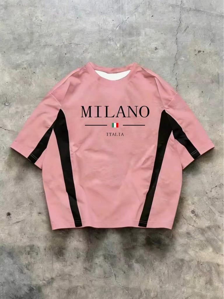 2026 Summer New Style Men's T-shirt Street Casual Fashion Comfortable Soft Lightweight 3D Letter Pattern Print