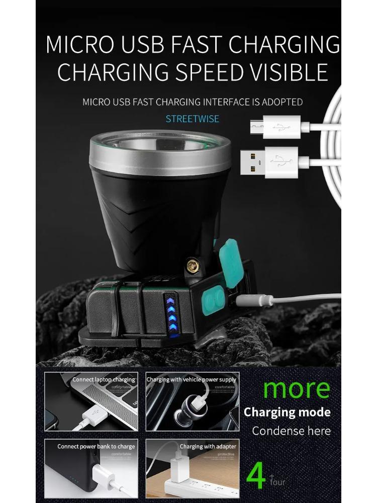 Intelligent Sensor LED Headlamp Rechargeable Head Lamps Flashlight 2* 18650 Battery Power Bank 500LM Outdoor Camping Headlight