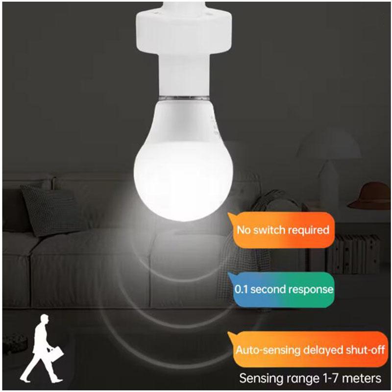 AC 85-265V Radarsensor E27 Fassung Smart Glühbirnen Kopf Adapter Lampenfassung Basis Fassung Küche Schlafzimmer Lichtschalter 110V 220V